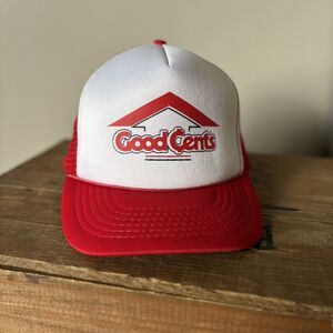 Vintage Good Cents Foam Mesh Trucker Hat Red White Rope Snapback 80s New